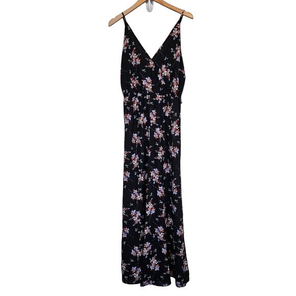 1. State Black Floral Wide Leg Jumpsuit Women's Small Dark Romantic - Picture 2 of 10